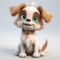 High-quality 3d Animated Puppy Character In Unreal Engine Style