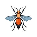 Charming Artwork of Realistic Tarantula Hawk