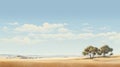 Charming Australian Landscape Illustration In Hyperrealistic Style