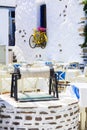Charming authentic greek tavernas, Naxos island Royalty Free Stock Photo