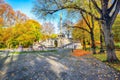 Charming autumn view of Angel of Peace (Friedensengel) monument