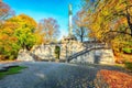 Charming autumn view of Angel of Peace (Friedensengel) monument