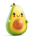 Charming avocado character with a sweet smile