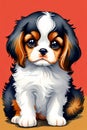 Charming Baby Cavalier King Charles Portrait