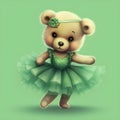 Charming ballerina bear art