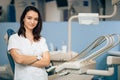 Charming beautiful woman dentist at work place Royalty Free Stock Photo