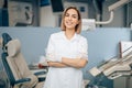 Charming beautiful woman dentist at work place Royalty Free Stock Photo
