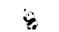 Cute Panda Watching Butterfly Illustration Royalty Free Stock Photo