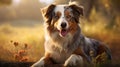 Charming Blue Merle Australian Shepherd Wallpapers In Cinema4d Style