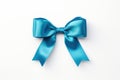 Charming Blue ribbon bow. Generate Ai