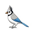 Charming Bridled Titmouse Portrait Royalty Free Stock Photo