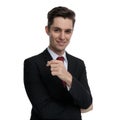 Charming businessman holding his arms folded and smiling Royalty Free Stock Photo
