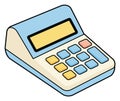Cartoon Isometric Calculator Illustration Royalty Free Stock Photo