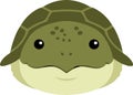 Cute Cartoon Style Turtle Head Close Up Illustration Animal Royalty Free Stock Photo