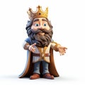 Charming Cartoon King Figurine With Hyper-detailed Renderings