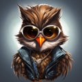 Charming Cartoon Owl: A Unique Blend Of Realism And Whimsy