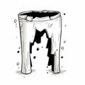 Charming Character Illustrations: Comic Drawing Of Destroyed Pants