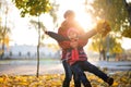 Charming cheerful mother hugs her funny daughter Royalty Free Stock Photo