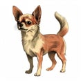 Charming Chihuahua Drawing In The Style Of Frank Xavier Leyendecker