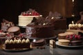 charming chocolatier shop with a variety of rich and indulgent cakes for any occasion