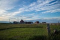 Charming Colorful Houses and a Meadow at Sunset in Bonavista, Newfoundland