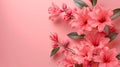 Charming Coral Lilies Bouquet on a Pink Gradient Background