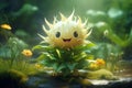 Charming cute flower. Generate Ai