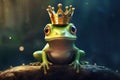 Charming Cute frog prince. Generate Ai