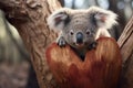 Charming Cute love koala. Generate Ai