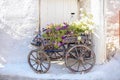 Charming Decorative cart with flowers at the