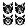 A charming and distinct vector illustration of a Manx cat. Royalty Free Stock Photo