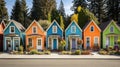 Charming face of colorful tiny house