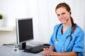 Charming female hospital receptionist Royalty Free Stock Photo