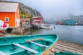 Charming fishing village of Quidi Vidi in St John`s, Newfoundland, Canada Royalty Free Stock Photo