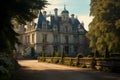 charming French chateau with formal gardens