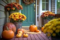Fall Welcome on the Front Porch
