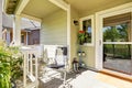 Charming front porch of a freshly remodeled home. Royalty Free Stock Photo