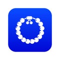 Charming gemstone bracelet icon blue vector Royalty Free Stock Photo