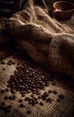 Coffee Inspirations - Coffee Cup and Coffee Beans in Perfect Harmony Royalty Free Stock Photo