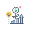 Charming Growth Icon for Positive Change Royalty Free Stock Photo