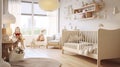 a charming haven with this cute baby room interior Royalty Free Stock Photo