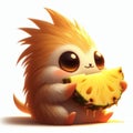 Charming Hedgehog with Pineapple