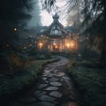 Charming hidden fantasy square house of bohemian paradise Royalty Free Stock Photo