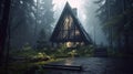 Charming hidden fantasy square house of bohemian paradise Royalty Free Stock Photo