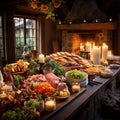 Charming Hideaway: A Reception Buffet in an Intimate Cottage Setting