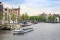 Charming houses and canal in Amsterdam, The Netherlands
