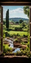 Organic Stone Carvings: A Romantic Window View Of Tuscany\'s Borgo Pignano