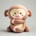 Hang in There - Adorable Monkey Plush Toy for Kids Royalty Free Stock Photo