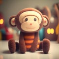 Hang in There - Adorable Monkey Plush Toy for Kids Royalty Free Stock Photo