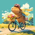 Adorable Hamster Rider Royalty Free Stock Photo